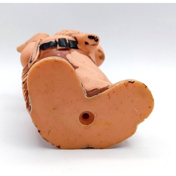 Vintage 1950s Spunky Baby Davy Crockett Rubber Squeak Kids Toys 7.5" - Picture 5 of 5